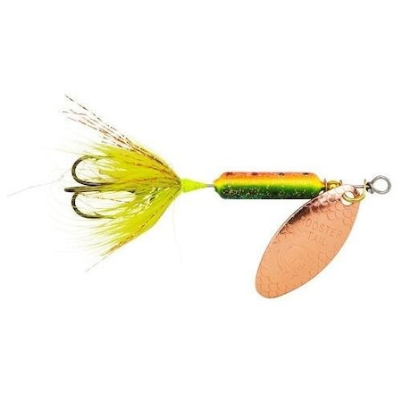 Wordens Rooster Tail InLine Spinner, 2, 116 Oz Treble Hook, Copper Glitter Firetiger 206-CGFRT